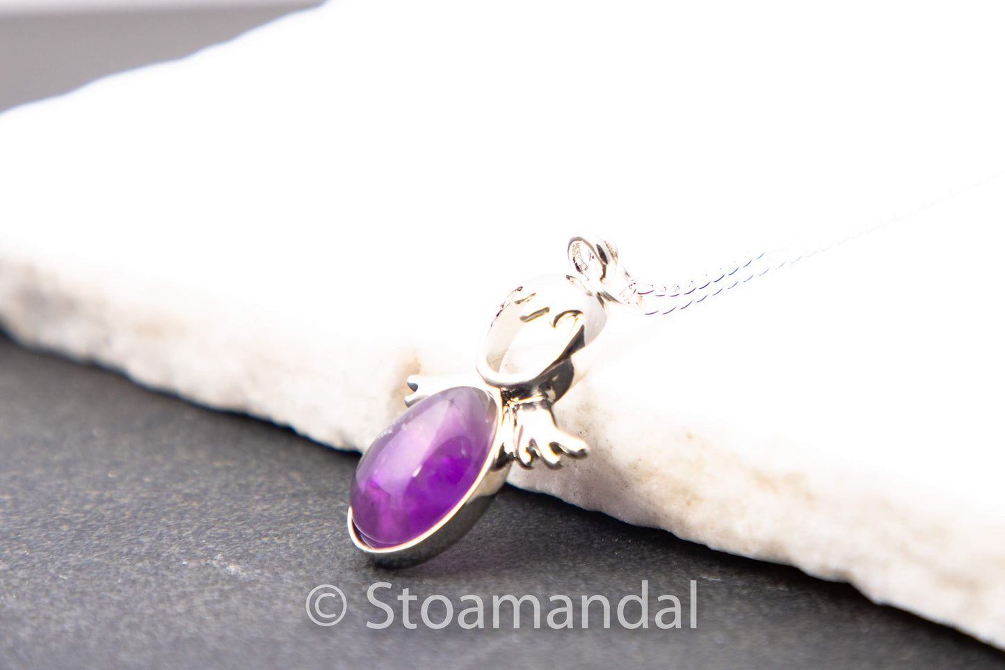 Edelstein-Anhänger Schutzengel Amethyst - Schmuck