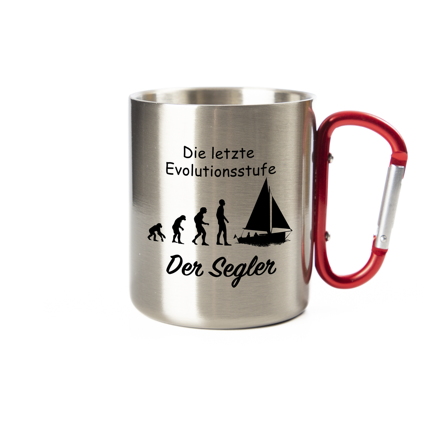 Tasse - Die letzte Evolutionsstufe - Der Segler - Edelstahl mit Karabiner
