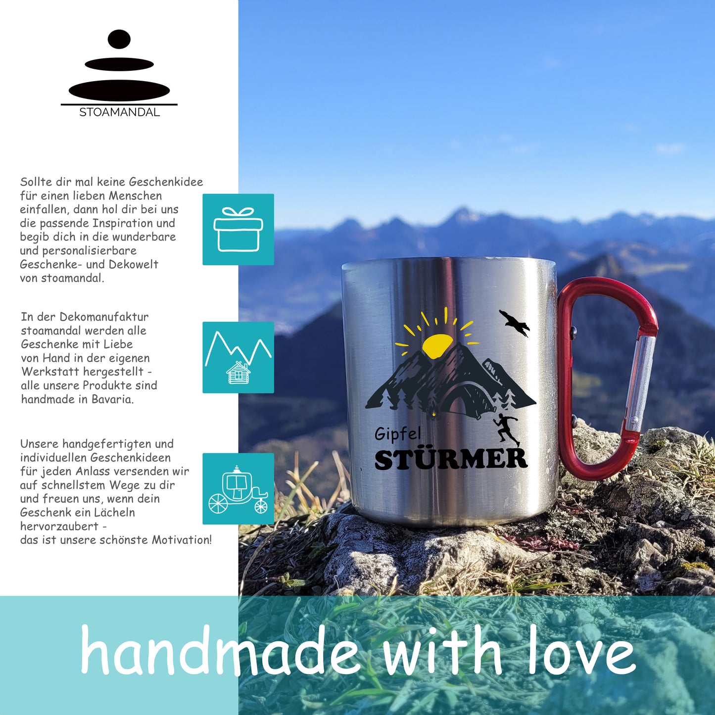 Tasse - Die Schonzeit ist vorbei - Edelstahl mit Karabiner