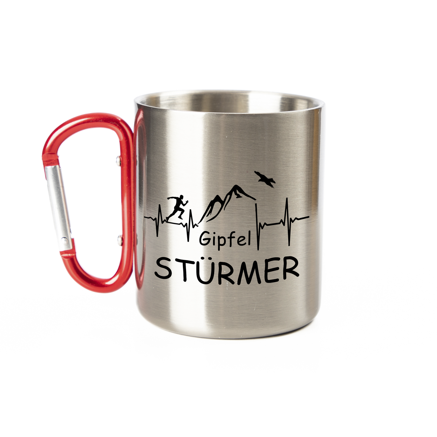 Tasse - Gipfelstürmer - Edelstahl mit Karabiner