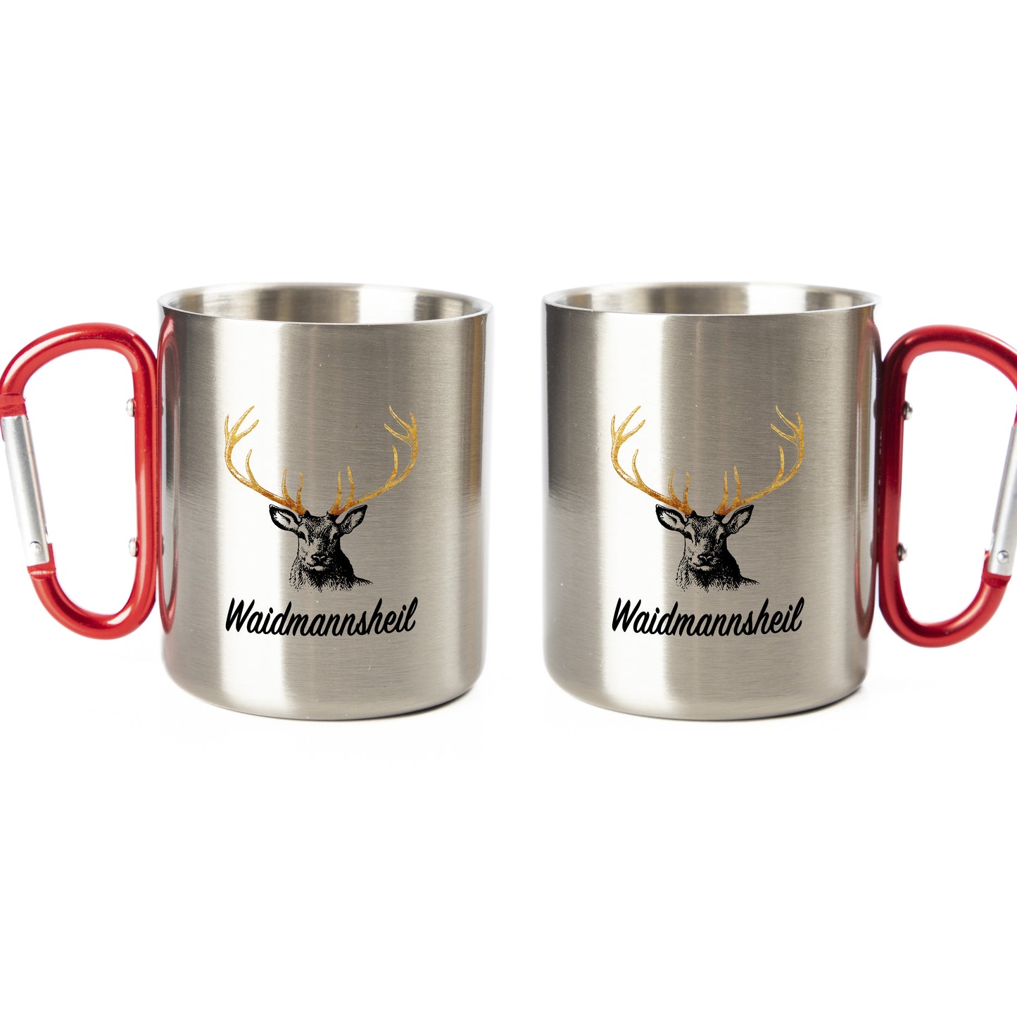 Tasse - Waidmannsheil - Edelstahl mit Karabiner