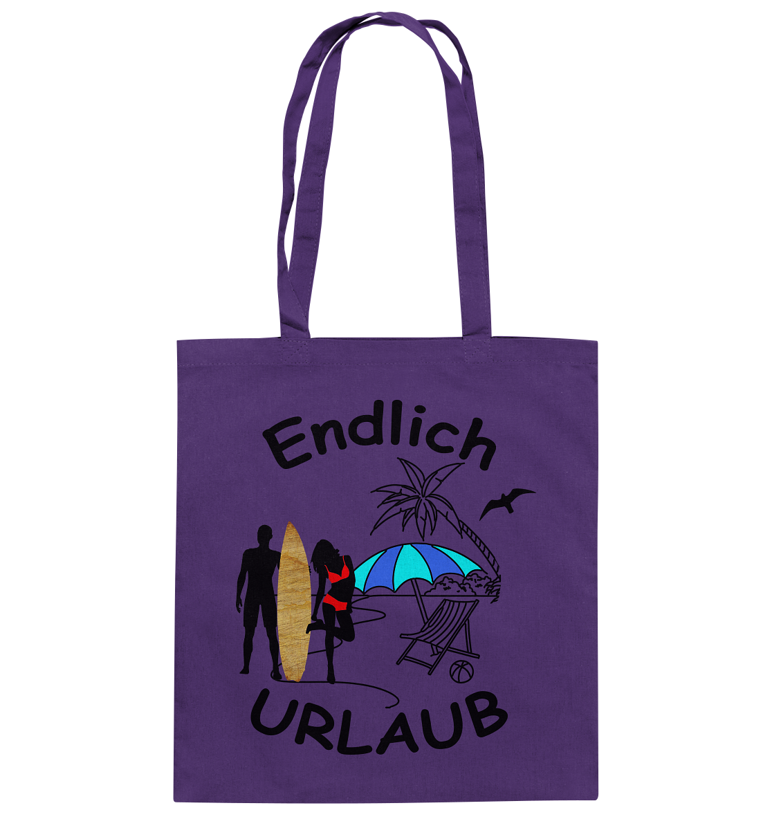 Endlich Urlaub - Baumwolltasche