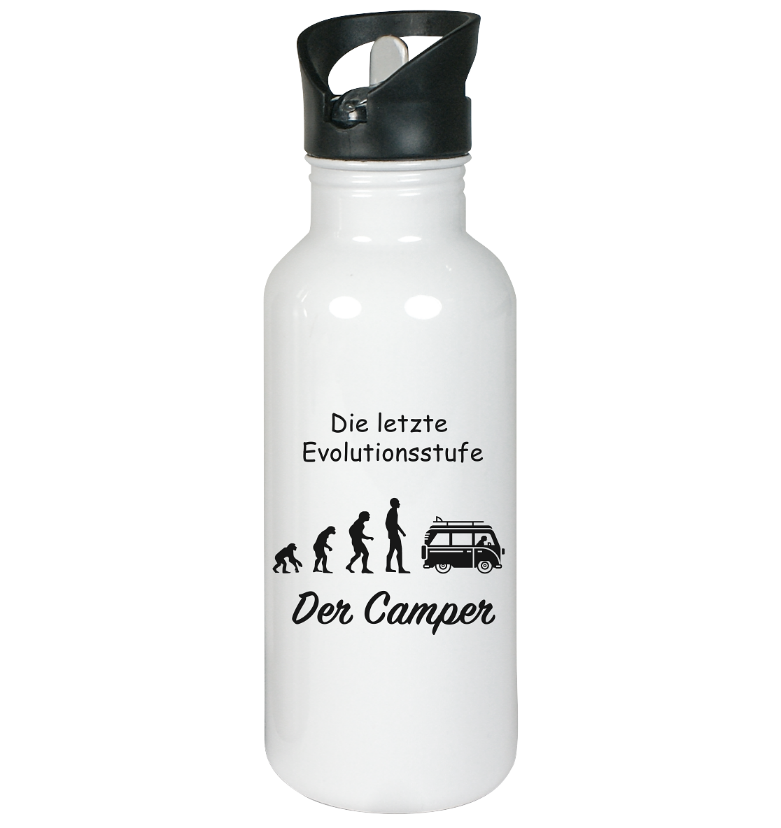 Die letzte Evolutionsstufe - Der Camper - Edelstahl-Trinkflasche