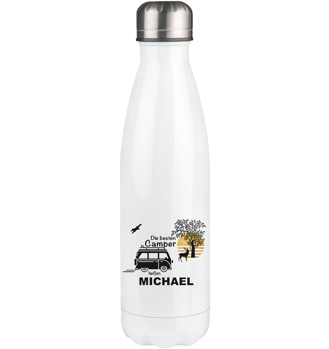 Die besten Camper heißen... - Thermoflasche 500ml