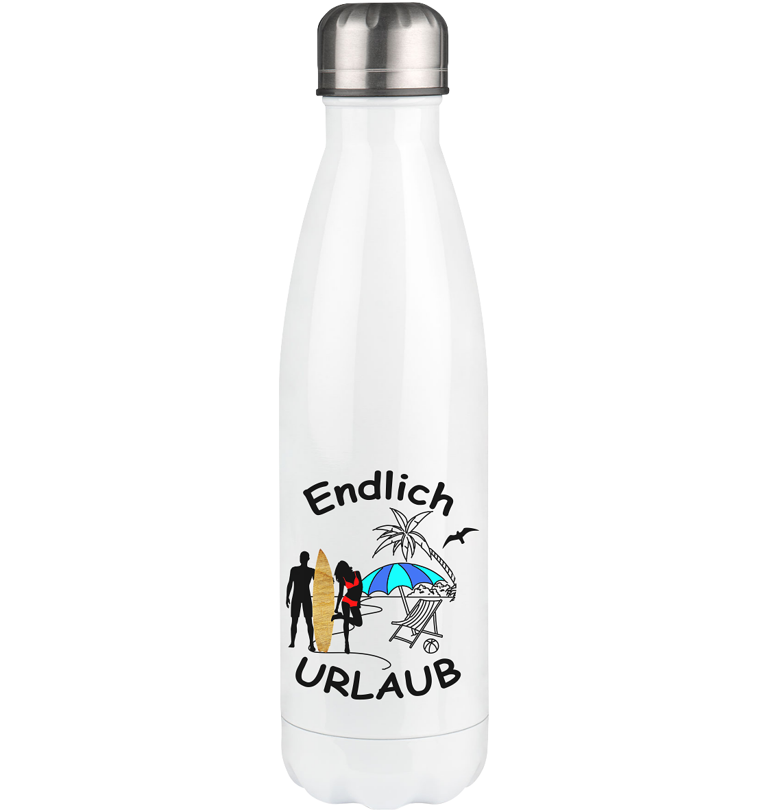 Endlich Urlaub - Thermoflasche 500ml