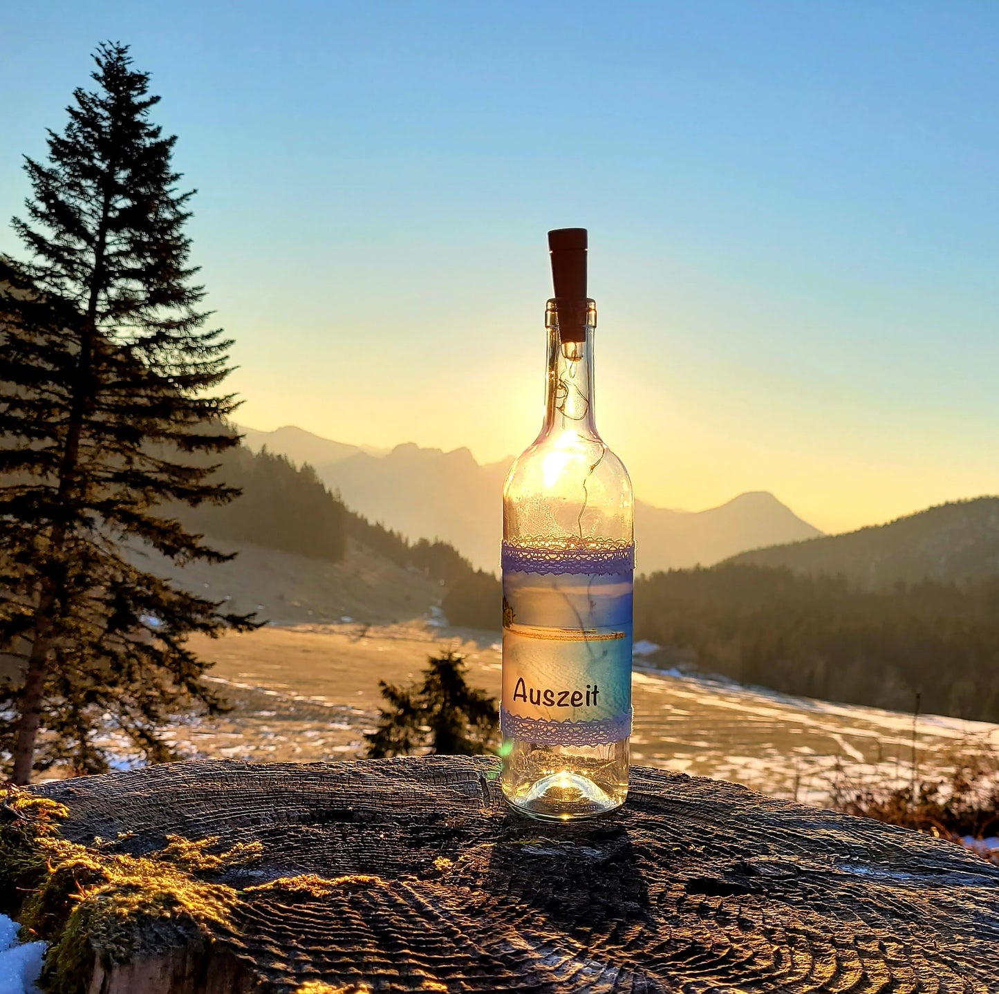 Stoamandal Flaschenlicht - beste Mama - LED Lichterkette in einer Glasflasche