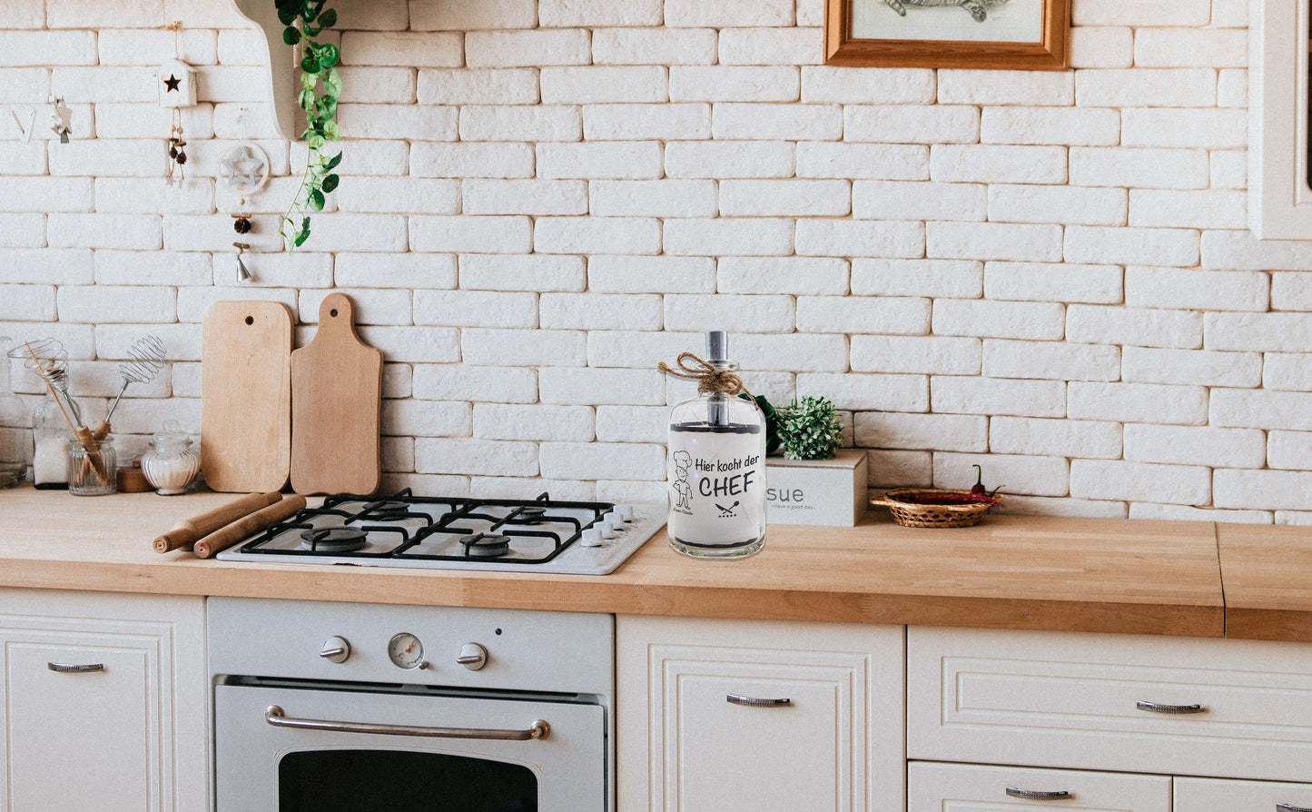 Stoamandal Flaschenlicht - Koch - LED Lichterkette in einer Glasflasche