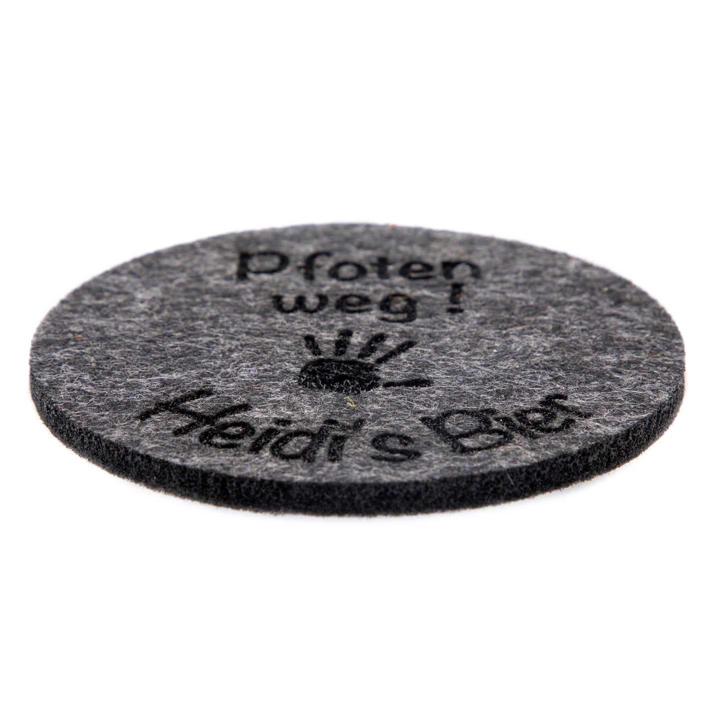 Filz Glasuntersetzer für Gläser - Pfoten weg, mein Bier- personalisierbar