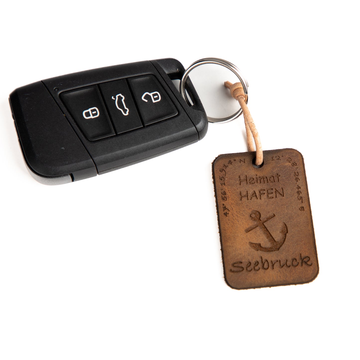 Schlüsselanhänger - Heimat HAFEN - Leder - personalisiert