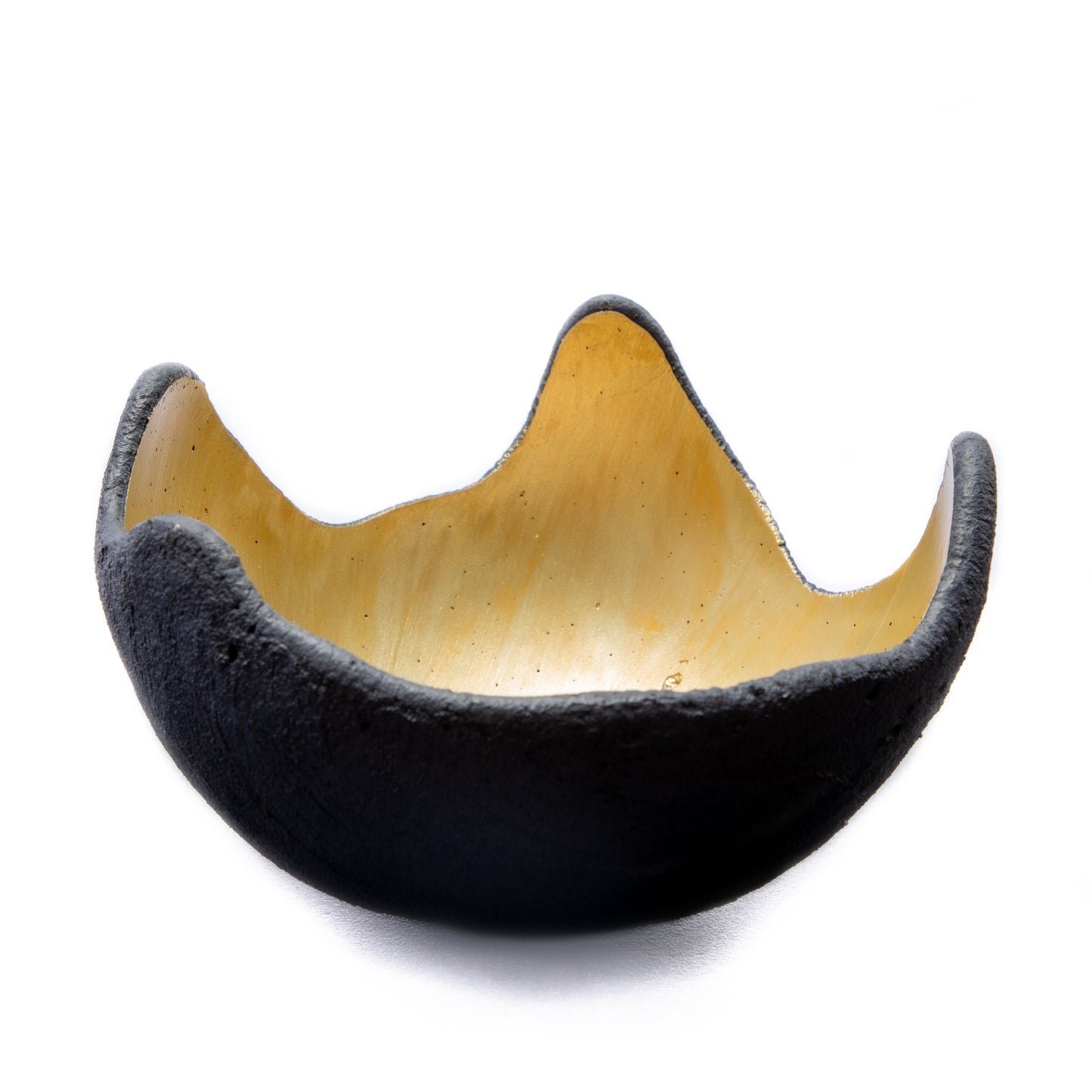 Lichtschale hellgold - Beton schwarz-grau