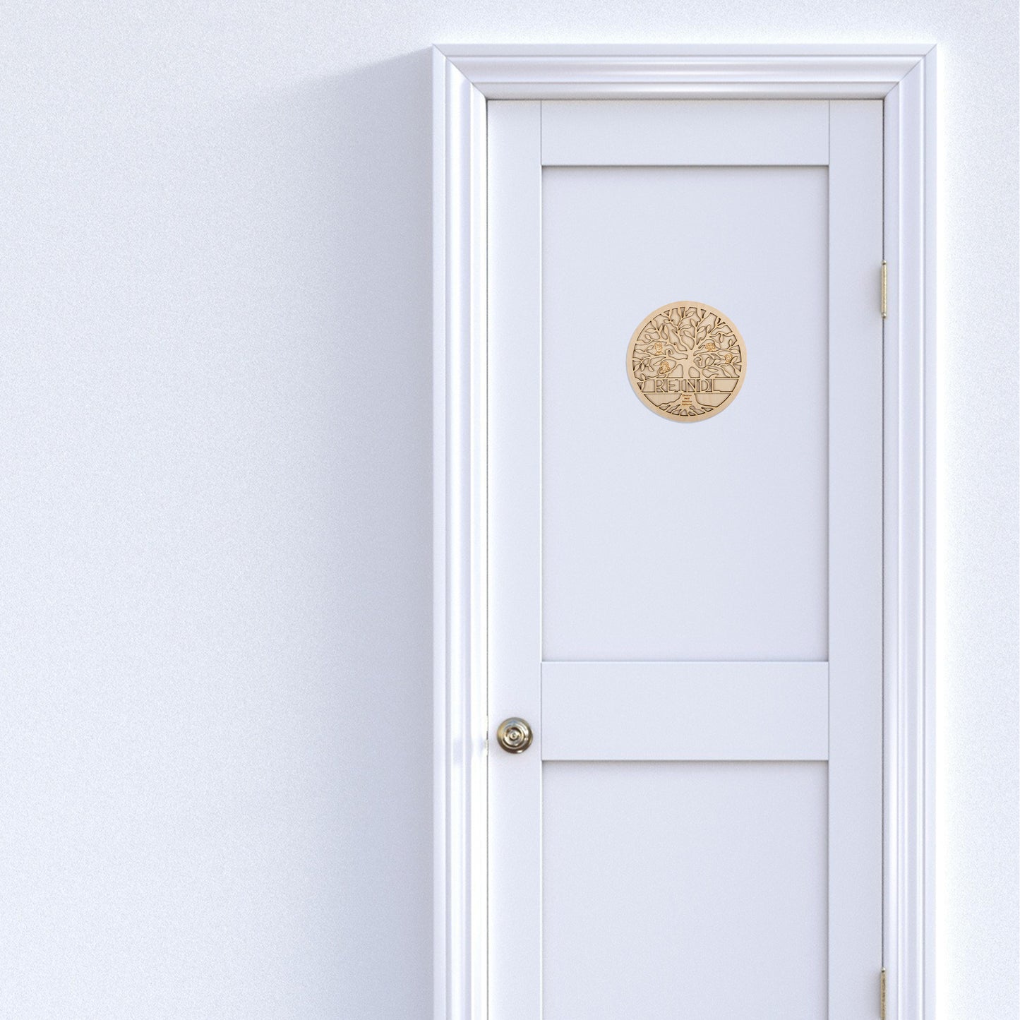 Türschild Holz - Motiv "Baum des Lebens" - personalisiert