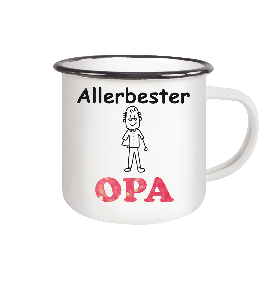 Tasse - Allerbester OPA - Emaille Tasse