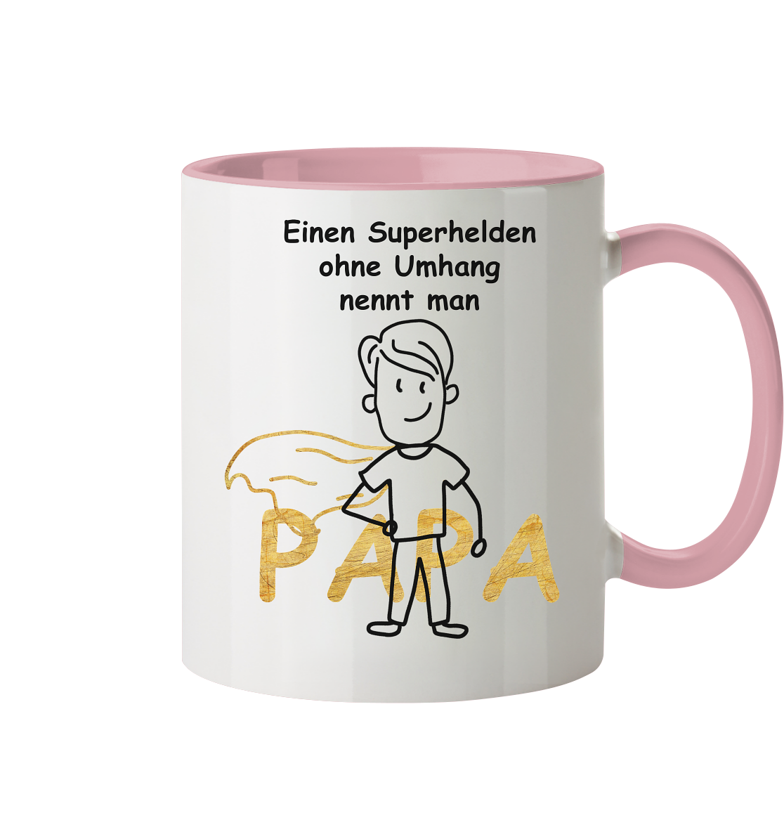 Tasse - Einen Superhelden ohne Umhang nennt man PAPA - zweifarbig