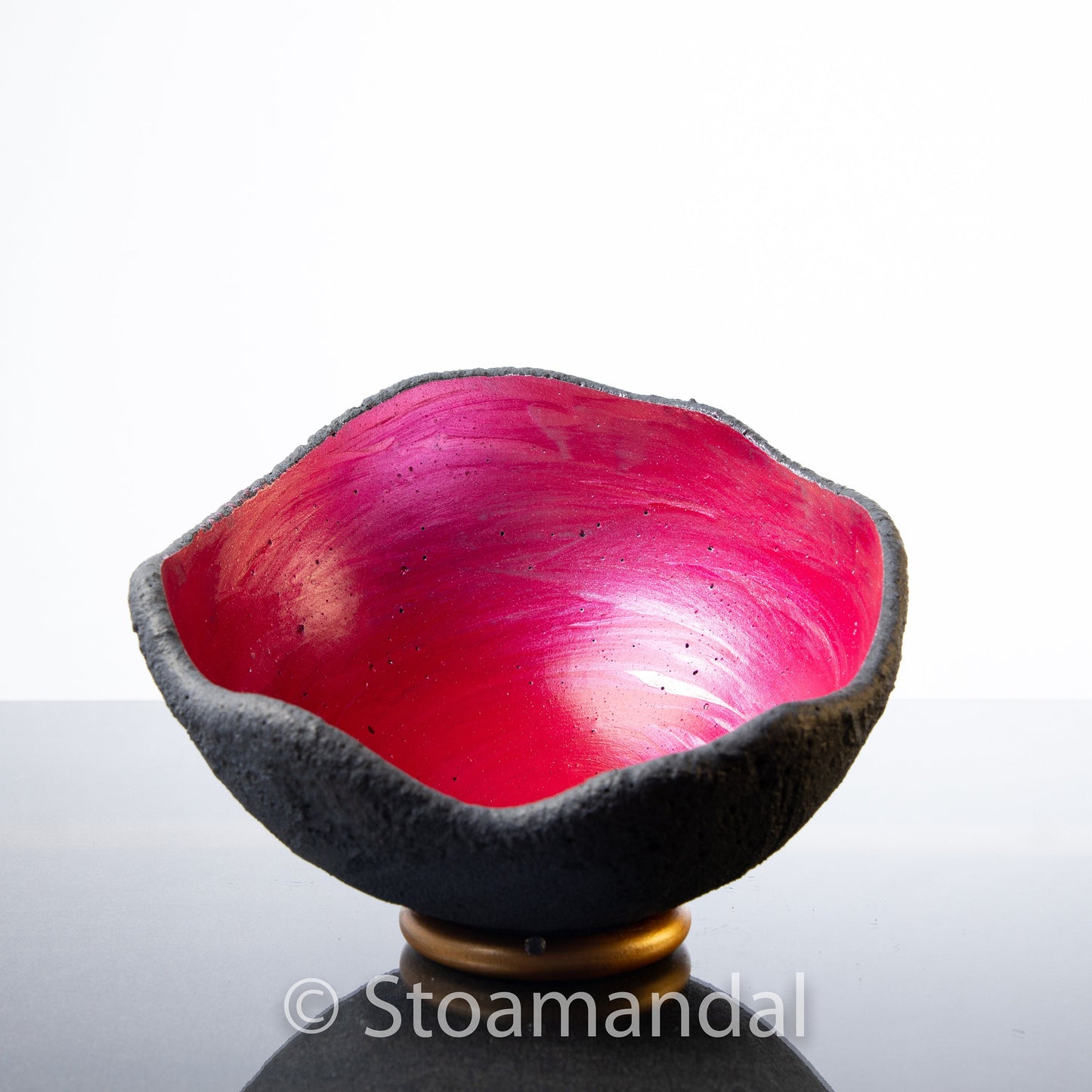 Lichtschale swirly KiBa - Beton schwarz