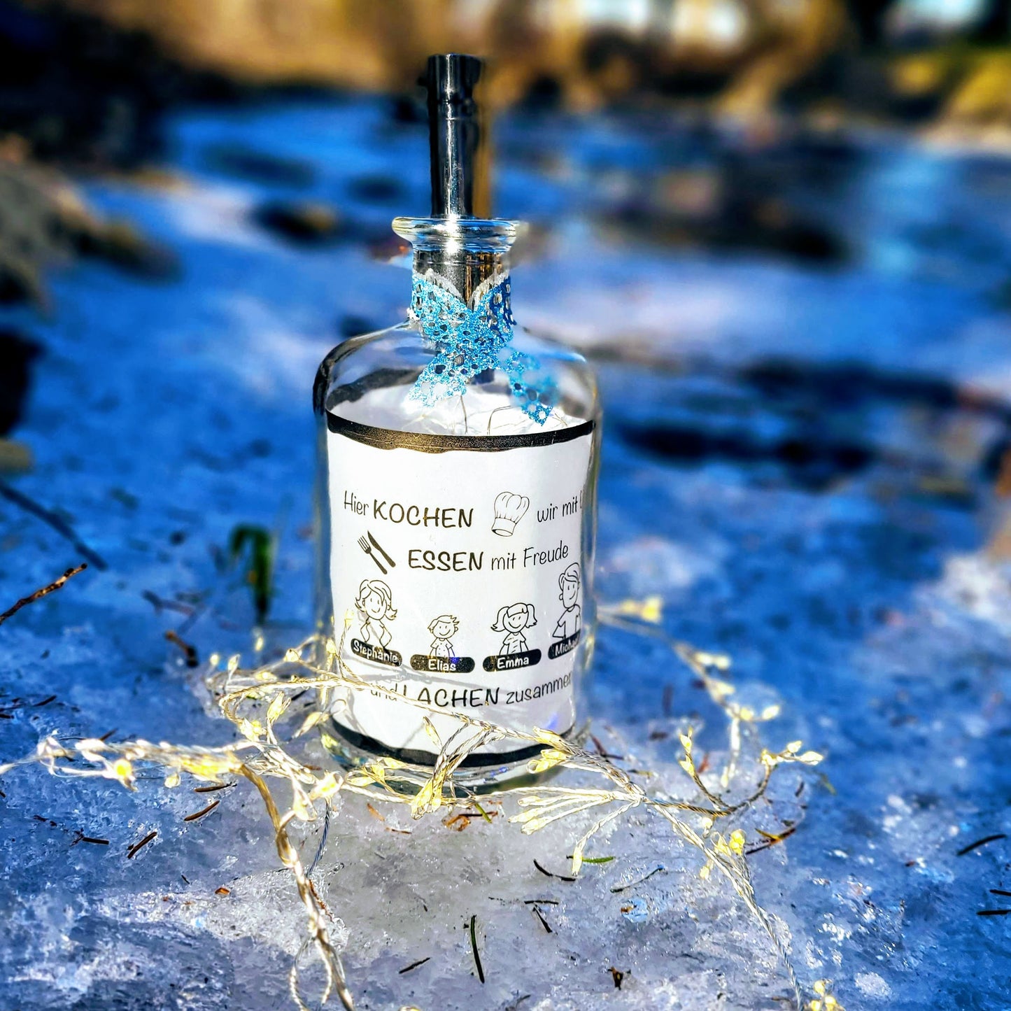 Stoamandal Flaschenlicht - NICHTS was du dir gewünscht hast - LED Flaschenpost beleuchtet