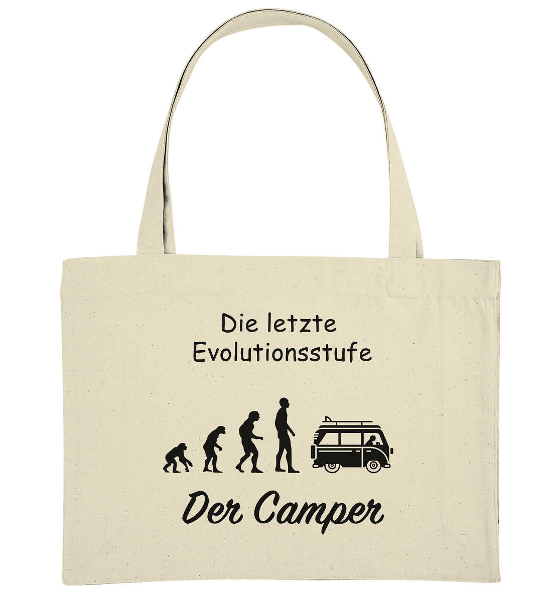 Die letzte Evolutionsstufe - Der Camper - Organic Shopping-Bag
