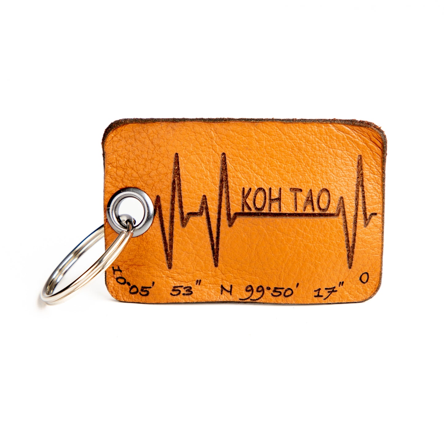 Schlüsselanhänger - Sehnsuchtsort Herzschlag - Leder - personalisiert