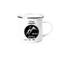 Tasse - Let's go camping - personalisiert - Emaille (Silber)