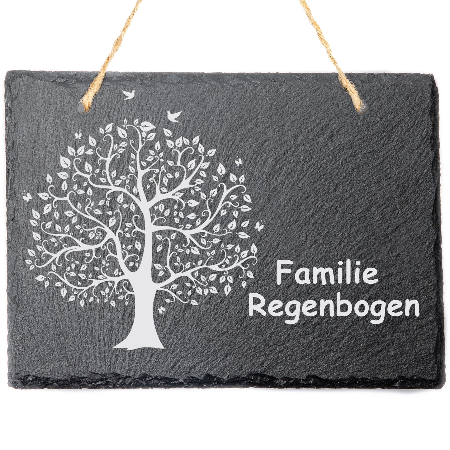 Türschild - Motiv: Baum des Lebens - Gravur Familienname