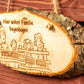 Türschild mit personalisierbarer Gravur - Holzschild mit Rinde Erle - Hier wohnt Familie